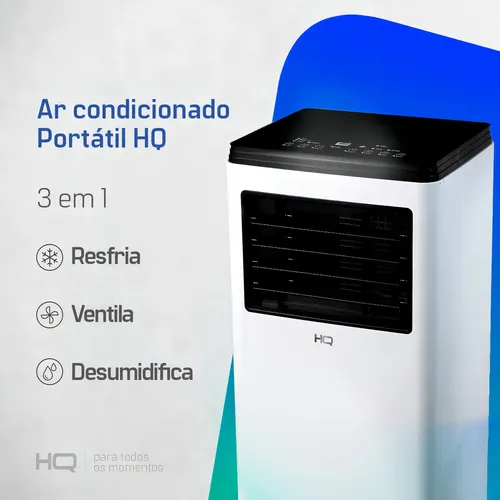 Ar Condicionado Portátil HQ 10.500 BTU/h Frio Branco HQ-AP10500FW